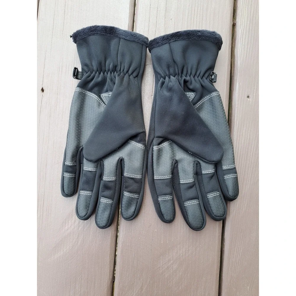 Golovejoy Women's Winter Ski Gloves Touch Screen Waterproof Windproof Black  XL